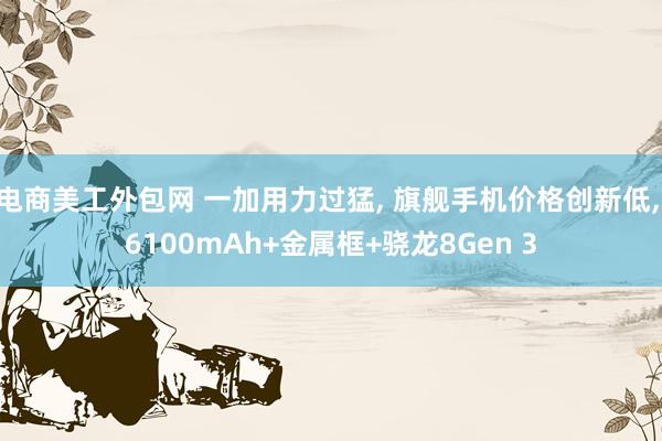 电商美工外包网 一加用力过猛, 旗舰手机价格创新低, 6100mAh+金属框+骁龙8Gen 3